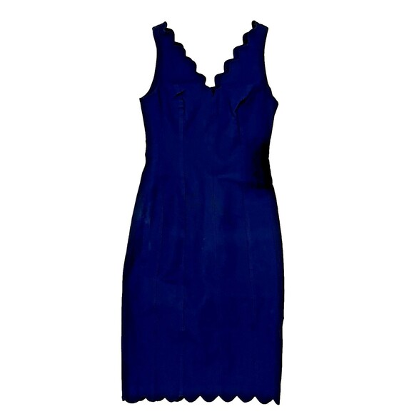 Banana Republic Dresses & Skirts - Banana Republic Navy Princess Seam Scalloped Edge Sheath Dress Size 4 Preppy